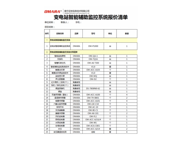 詳細的設備間動環監控系統報價清單，南寧邁世為您提供