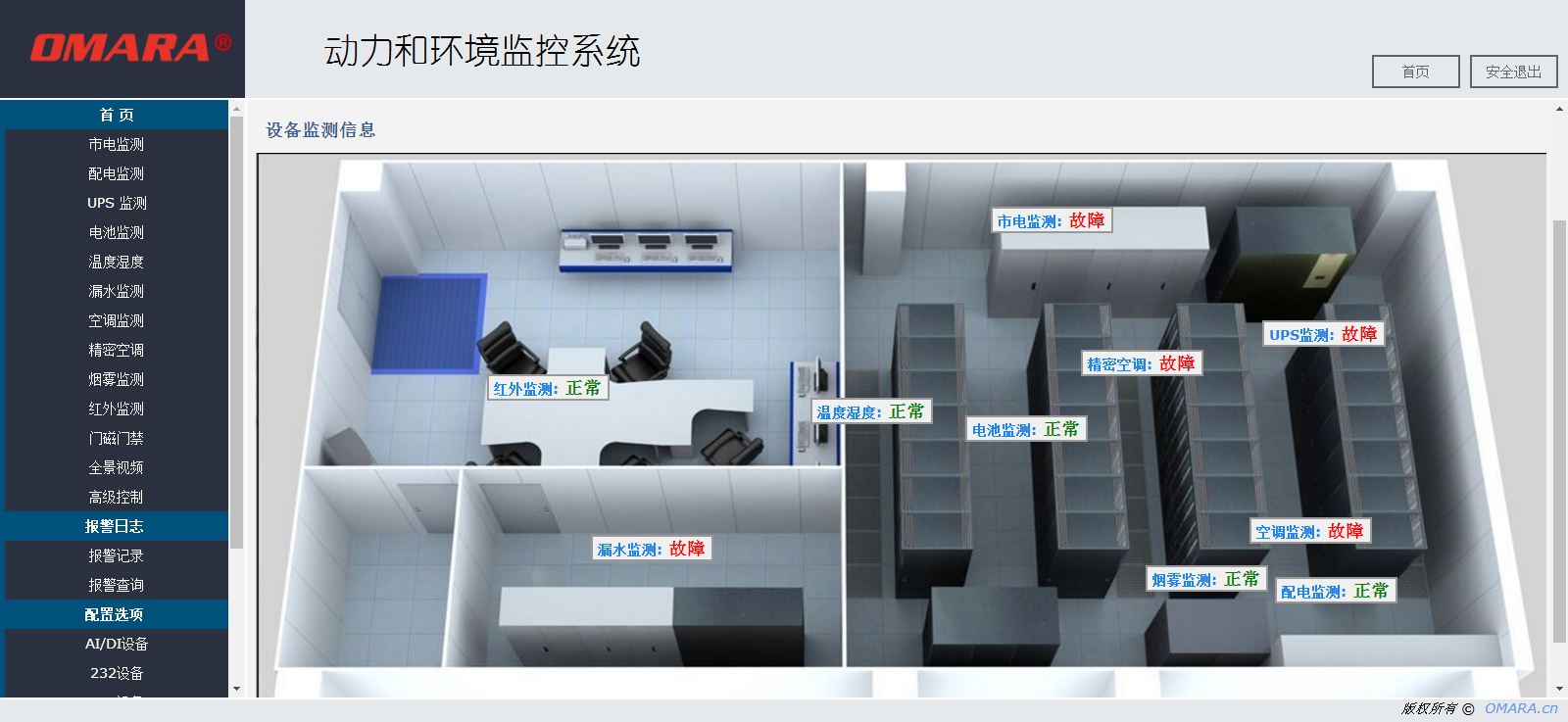 A級機房動力環境監控系統軟件截圖